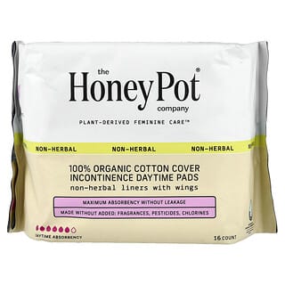 The Honey Pot Company, Дневные прокладки для защиты от недержания, 100% органический хлопок, 16 шт.