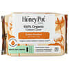 The Honey Pot Company, 100% 유기농 Cottom 커버, 허브 무함유 패드, 레귤러, 30개입