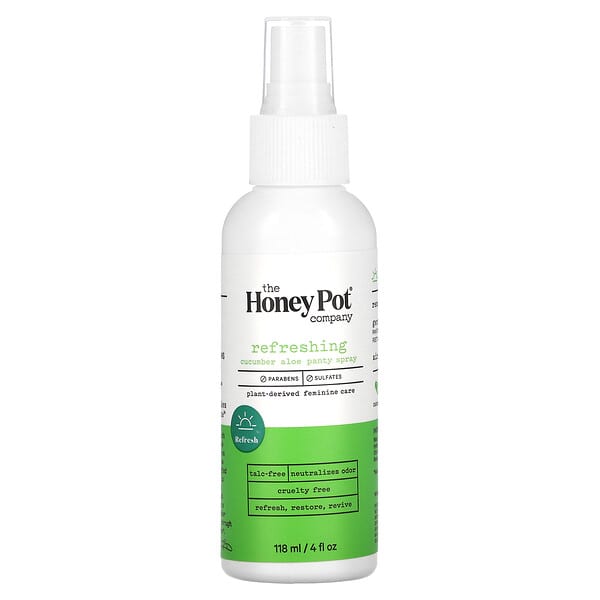 The Honey Pot Company, Panty Spray, Refreshing Cucumber Aloe, 4 fl oz (118 ml)