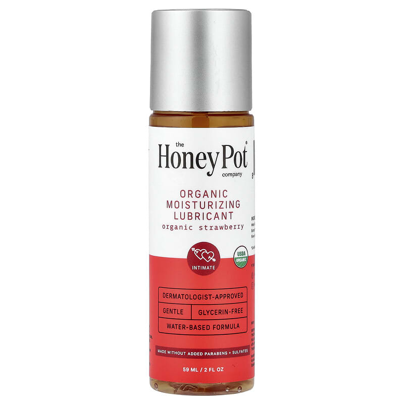 reading with vibrating panties Organic Moisturizing Lubricant, Organic Strawberry, 2 fl oz (59 ml)