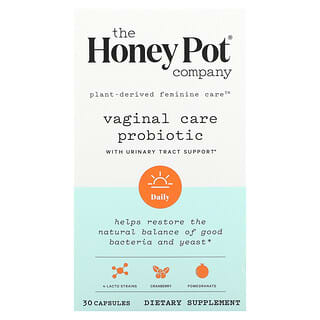 The Honey Pot Company, Vaginal Care Probiotic With Urinary Tract Support, 30 Capsules