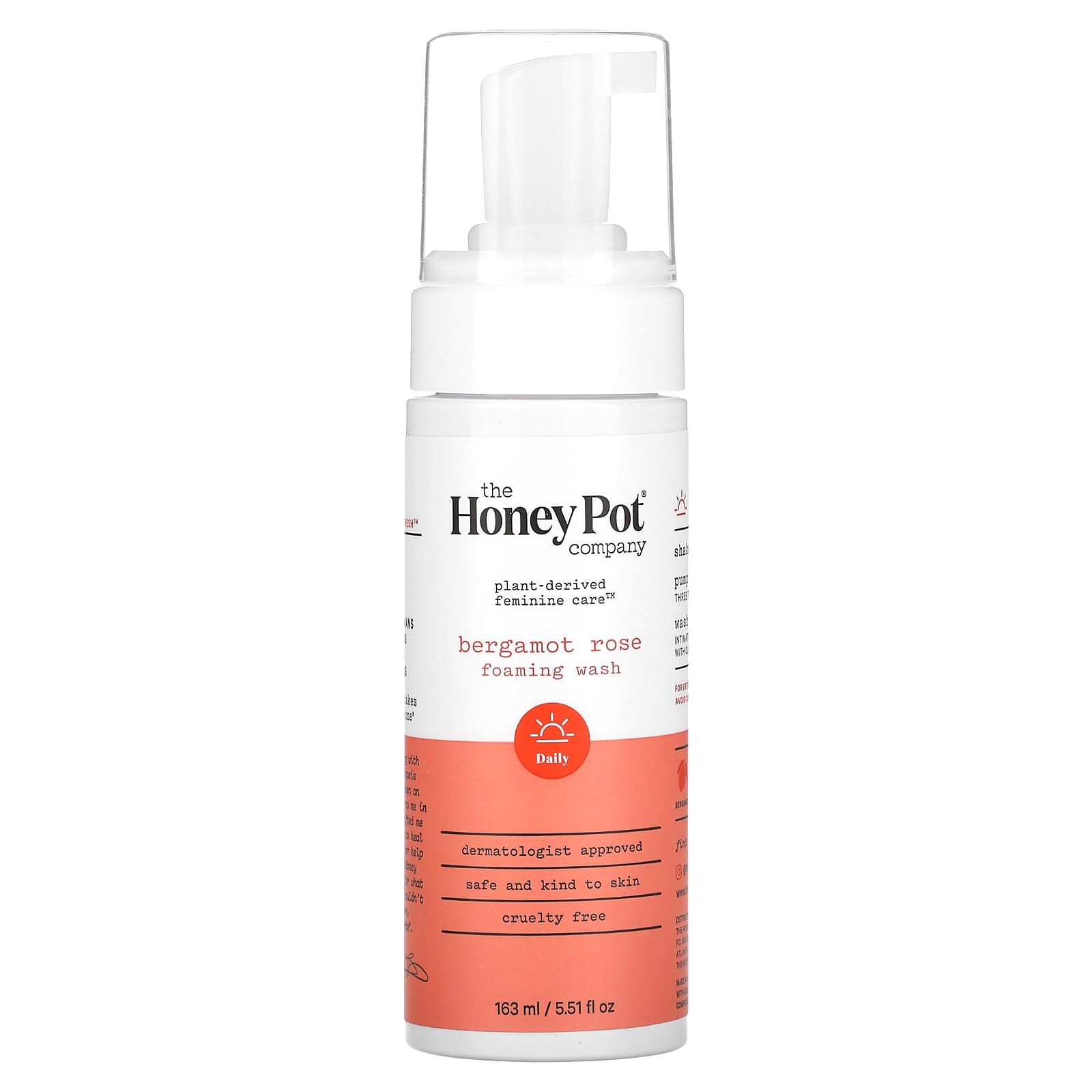 The Honey Pot Company, Foaming Wash, Bergamot Rose, 5.51 fl oz (163 ml)