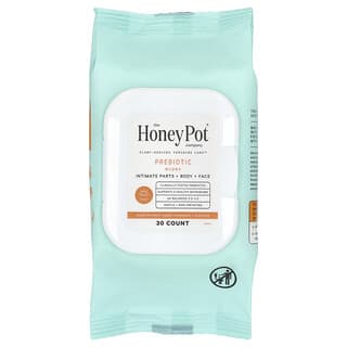 The Honey Pot Company, Prebiotic Wipes, 30 Count
