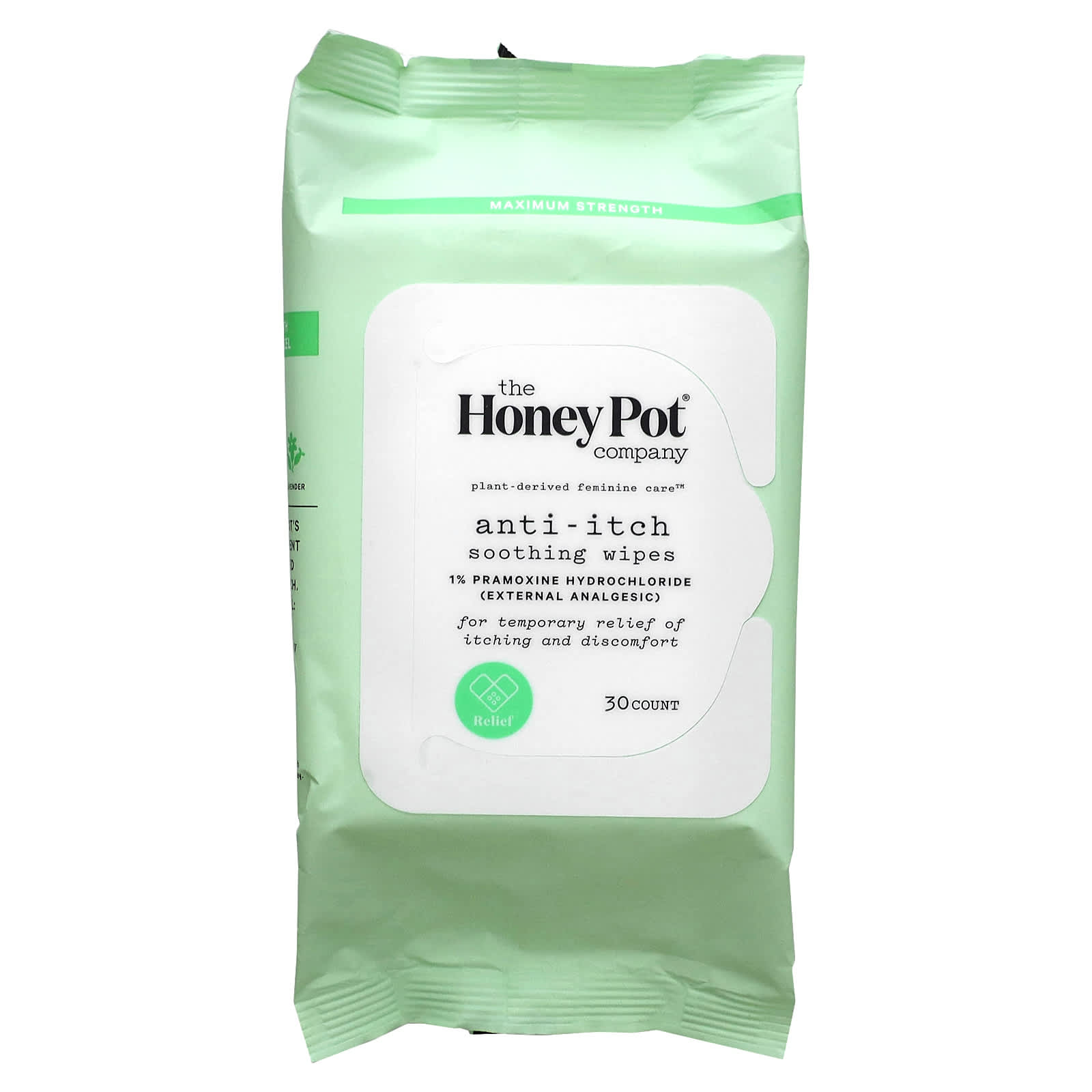 The Honey Pot Company, AntiItch Soothing Wipes , 30 Count