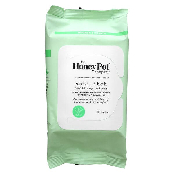 The Honey Pot Company, AntiItch Soothing Wipes , 30 Count