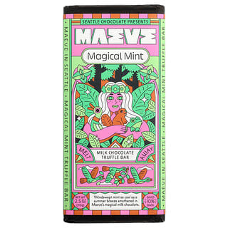 Maeve Chocolate, Milk Chocolate Truffle Bar, Magical Mint, 2.5 oz (70 g)