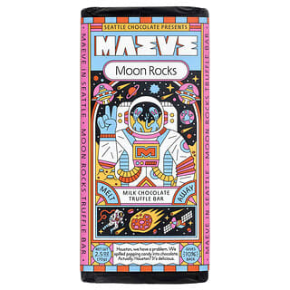 Maeve Chocolate, Milk Chocolate Truffle Bar, Moon Rocks , 2.5 oz (70 g)