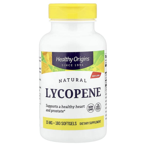 Healthy Origins, Natural Lycopene, 15 mg, 180 Softgels — product photo 1