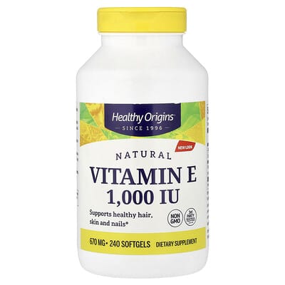 Healthy Origins, 100% Natural Vitamin E Complex, 240 Tablets