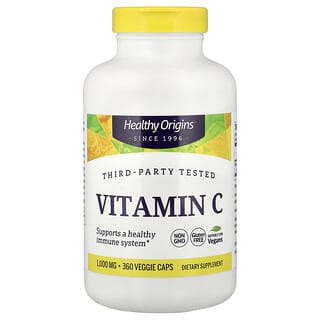 Healthy Origins, Vitamin C, 1,000 mg, 360 Veggie Caps