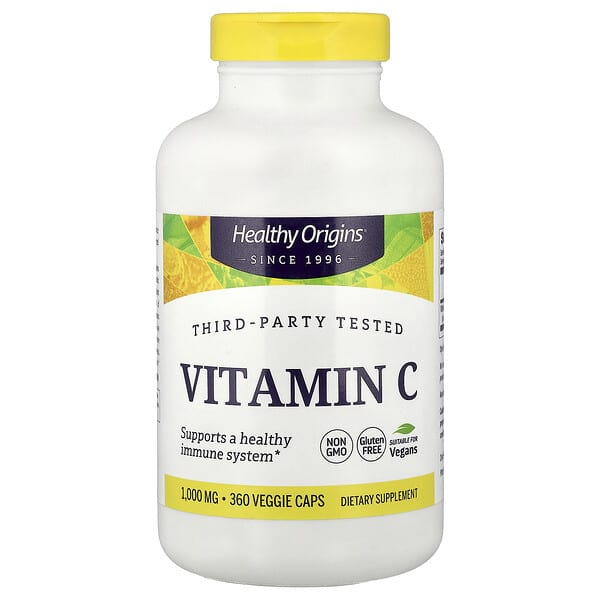 Healthy Origins, Vitamin C, 1,000 mg, 360 Veggie Caps — product photo 1