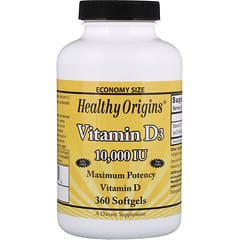Healthy Origins, Vitamin D3, 10,000 IU, 360 Softgels (Discontinued Item) 