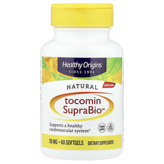 Healthy Origins, Tocomin SupraBio™ Semula Jadi, 60 Kapsul Lembut