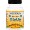 Biotin, High Potency, 5,000 mcg, 60 Vcaps