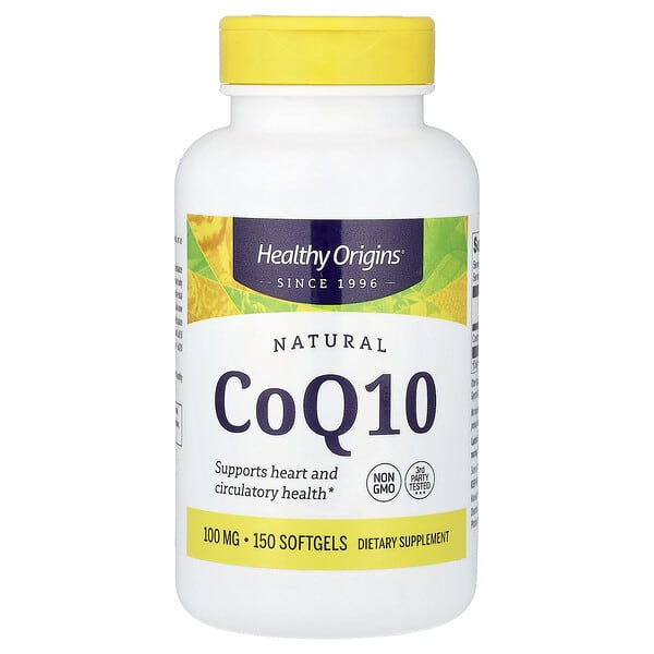 Healthy Origins, Natural CoQ10, 100 mg, 150 Softgels — product photo 1