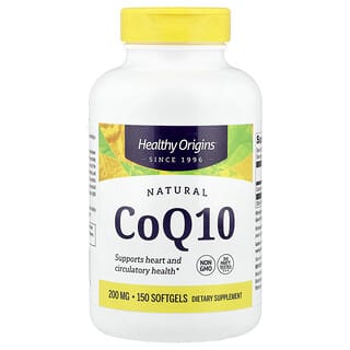 هيلثي أوريجينز‏, طبيعي ، مساعد الإنزيم Q10 ، 200 ملجم ، 150 كبسولة هلامية