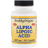 Ácido Alfa Lipóico, 600 mg, 60 Cápsulas