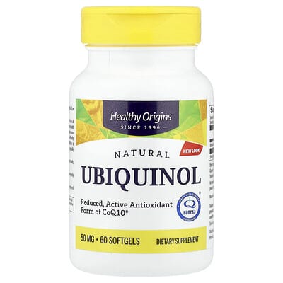 Healthy Origins, Natural Ubiquinol, 50 mg, 60 Capsules
