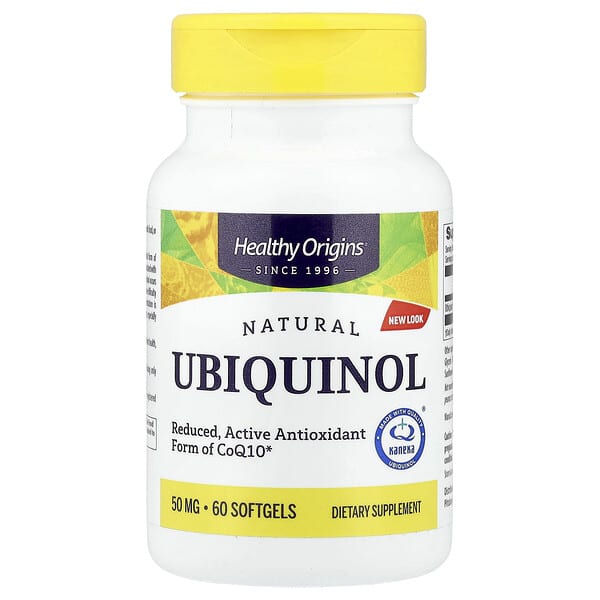Healthy Origins, Natural Ubiquinol, 50 mg, 60 Softgels — product photo 1