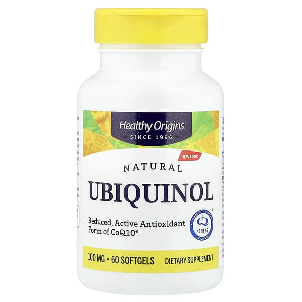 Healthy Origins, Natural Ubiquinol, 100 mg, 60 Softgels — product photo 1
