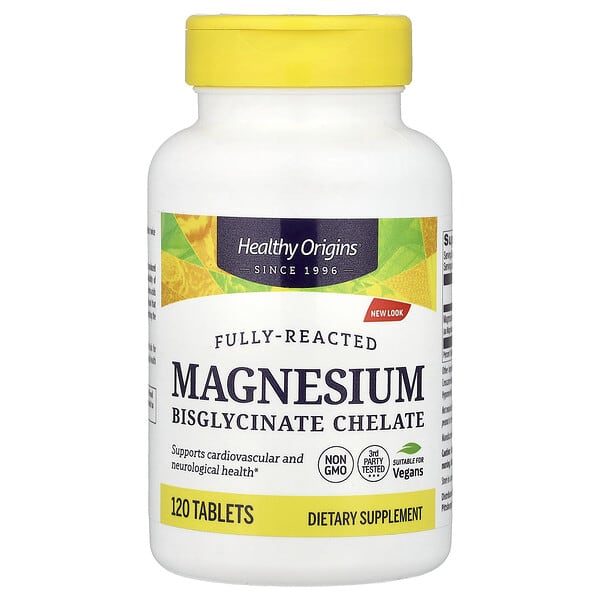 Healthy Origins, Magnesium Bisglycinate Chelate, 120 Tablets — product photo 1
