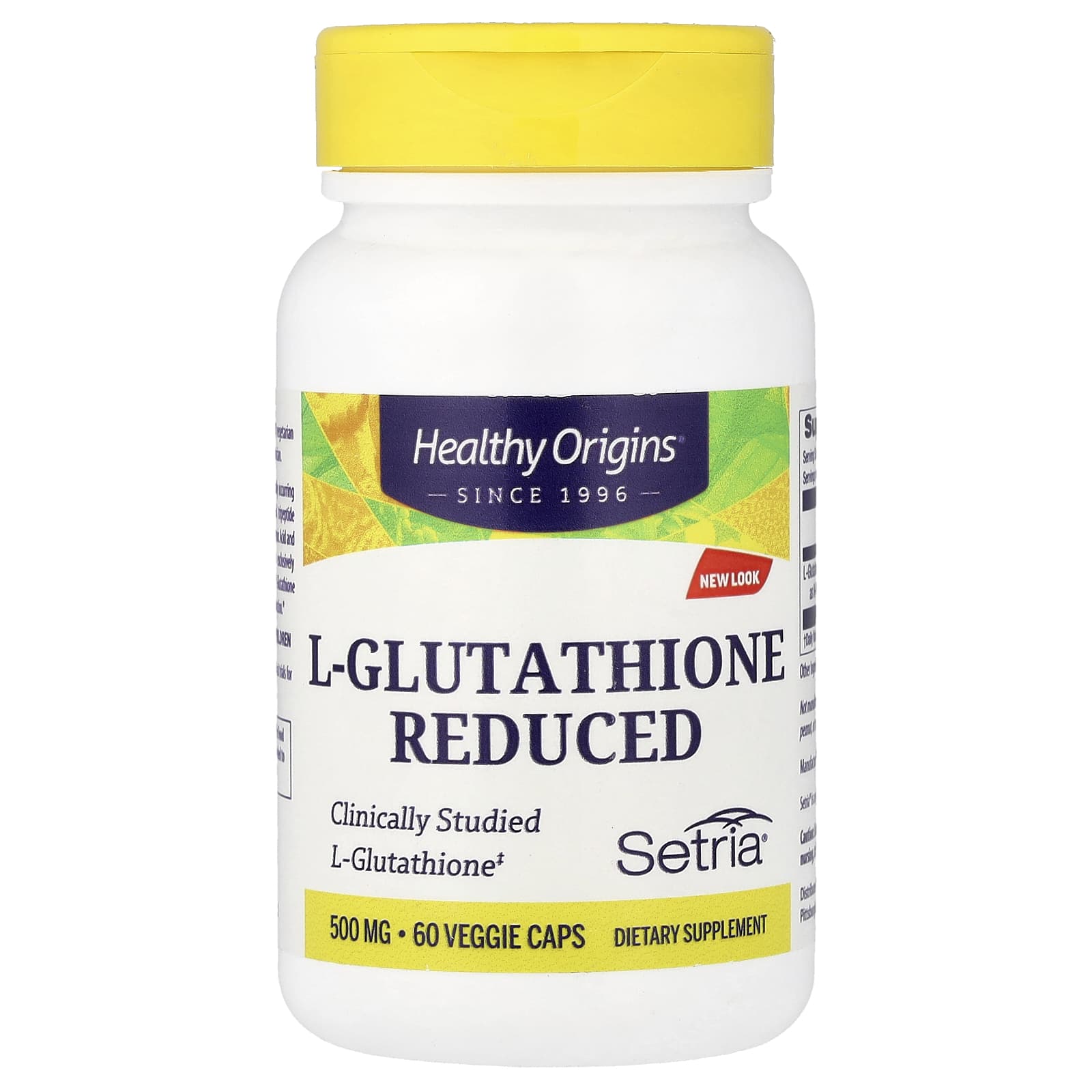 L-Glutathione Reduced, 500 mg, 60 Veggie Caps