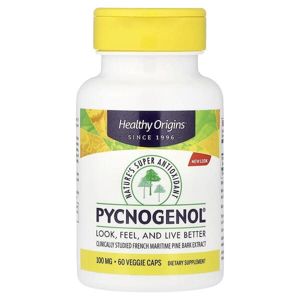 Healthy Origins（ヘルシーオリジンズ）, Pycnogenol®（ピクノジェノール）、100mg、ベジカプセル60粒