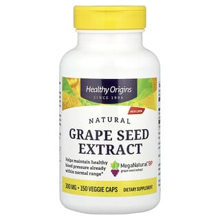 Healthy Origins, Natural Grape Seed Extract, natürlicher Traubenkernextrakt, 300 mg, 150 vegetarische Kapseln
