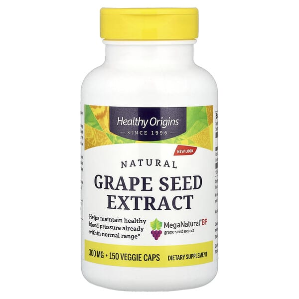 Healthy Origins, Natural Grape Seed Extract, 300 mg, 150 Veggie Caps — product photo 1