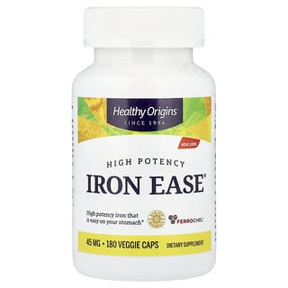 Healthy Origins, Iron Ease®, 45 mg, 180 Veggie Caps