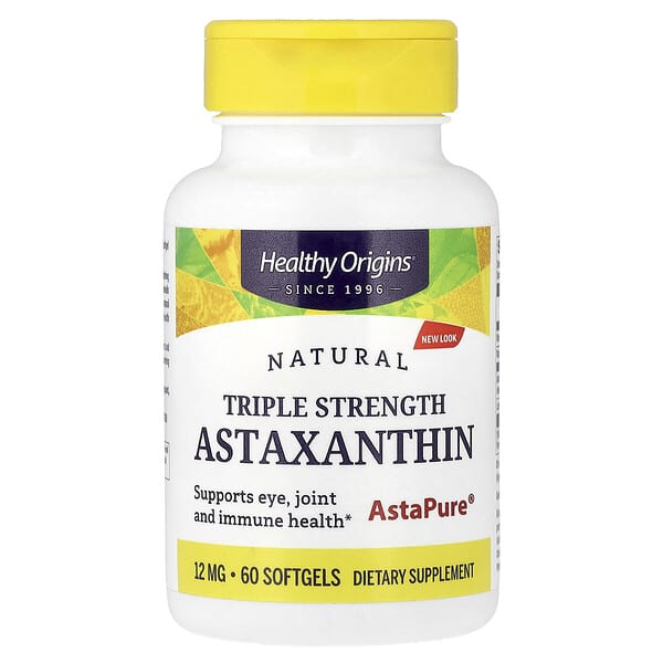 Healthy Origins, Natural Astaxanthin, Triple Strength, 60 Softgels — product photo 1