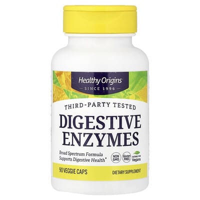 Healthy Origins, Digestive Enzymes, 90 Vegetarian Capsules