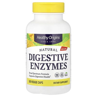 Healthy Origins, Natural Digestive Enzymes, 180 Veggie Caps
