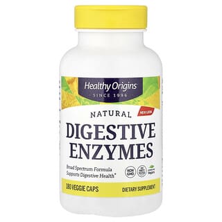 Healthy Origins, Natural Digestive Enzymes, 180 Veggie Caps