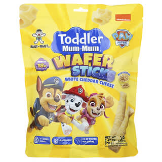 Hot Kid, Toddler Mum-Mum®, Bâtonnets de gaufrette, PAW Patrol™, 18 mois et plus, Cheddar blanc, 14 bâtonnets emballés individuellement, 70 g