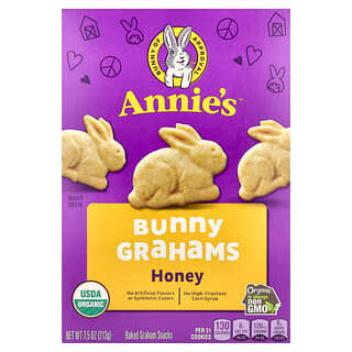 Annie's Homegrown, Bunny Graham 有機烘焙小吃，蜂蜜味，7.5 盎司（213 克）