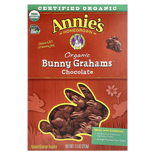 آنيز هومغرون‏, Organic Bunny Grahams ™ ، شيكولاتة ، 7.5 أونصة (213 جم)