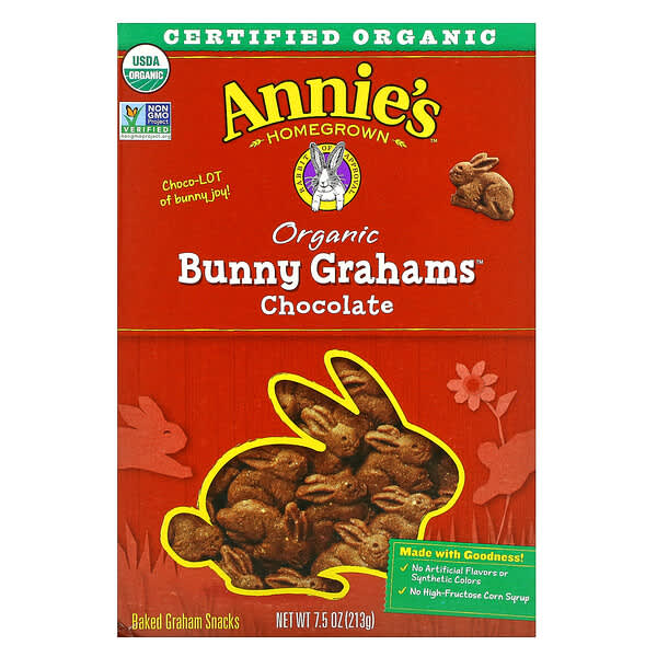 Annie's Homegrown, Bunny Grahams, Chocolate, 7.5 oz (213 g)