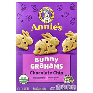 Annie's Homegrown, Organic Baked Bunny Graham Snacks, Organic Baked Bunny Graham Snacks, Chocolate Chip, 213 g (7,5 oz.)