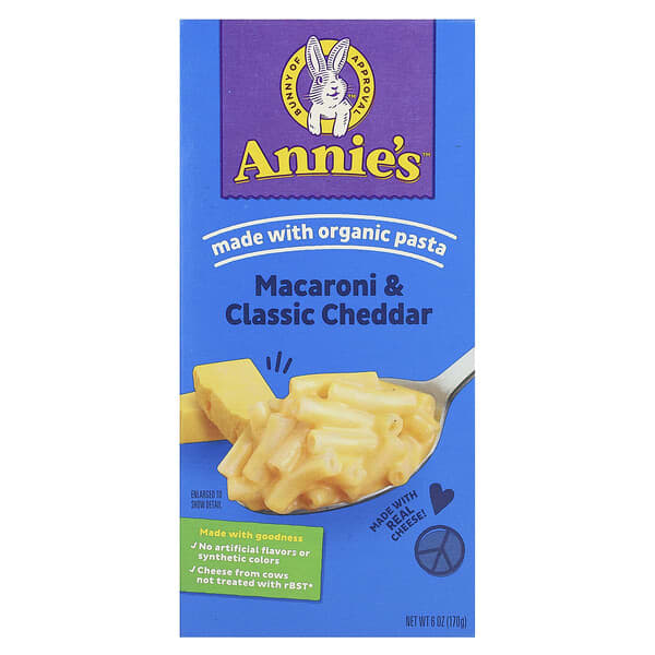 Annie's Homegrown, Macaronis & cheddar classique, 170 g