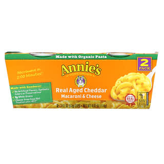 Annie's Homegrown, Macaroni & Cheese, 2 Pack, Real Aged Cheddar, 2- 2.01 oz (57 g) Each Cup