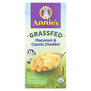 Annie's Homegrown, Grassfed Macaroni & Classic Cheddar, 6 oz (170 g)