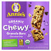 Organic Chewy Granola Bars, Chocolate Chip, 6 Bars, 0.89 oz (25 g) Each