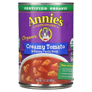 Annie's Homegrown, Organic Creamy Tomato & Bunny Pasta Soup, 14.3 oz (405 g)