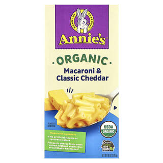 Annie's Homegrown, Organik Makarna ve Peynir, Klasik Cheddar, 6 oz (170 gr)