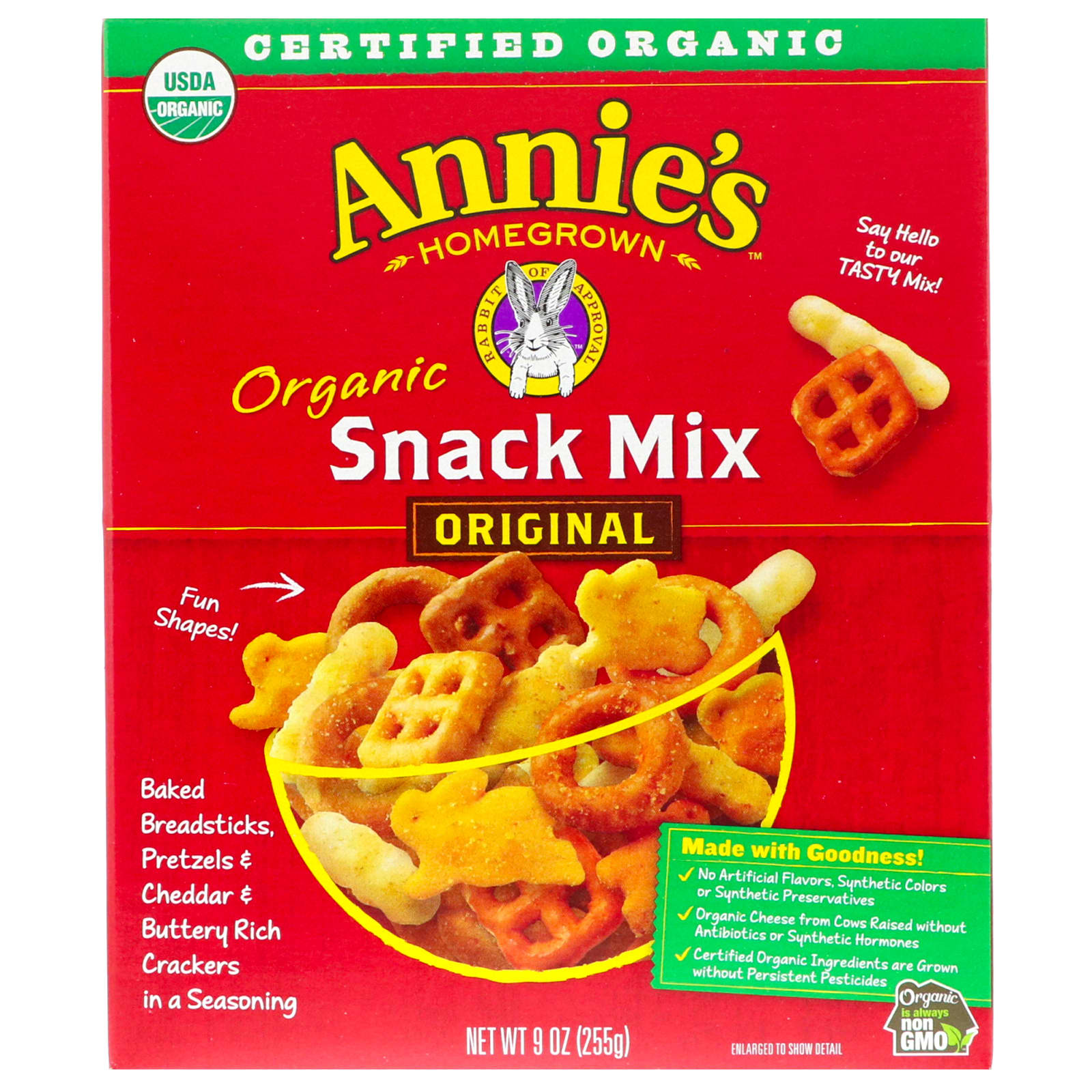 Annie's Homegrown, Organic Snack Mix, Original, 9 oz (255 g)