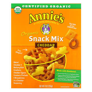 Annie's Homegrown, Orgánico, Mezcla de aperitivos, Cheddar, 9 oz (255 g)
