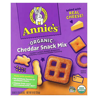 Annie's Homegrown, Mezcla para preparar bocadillos orgánicos, Queso cheddar, 255 g (9 oz)