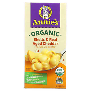 Annie's Homegrown, 認定オーガニック シェル & ベイクド エイジド チェダー、 マカロニ & チーズ、 6 oz (170 g)