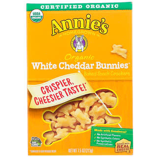 Annie's Homegrown, Органические кролики с белым чеддером, запеченные крекеры, 213 г (7,5 унции)